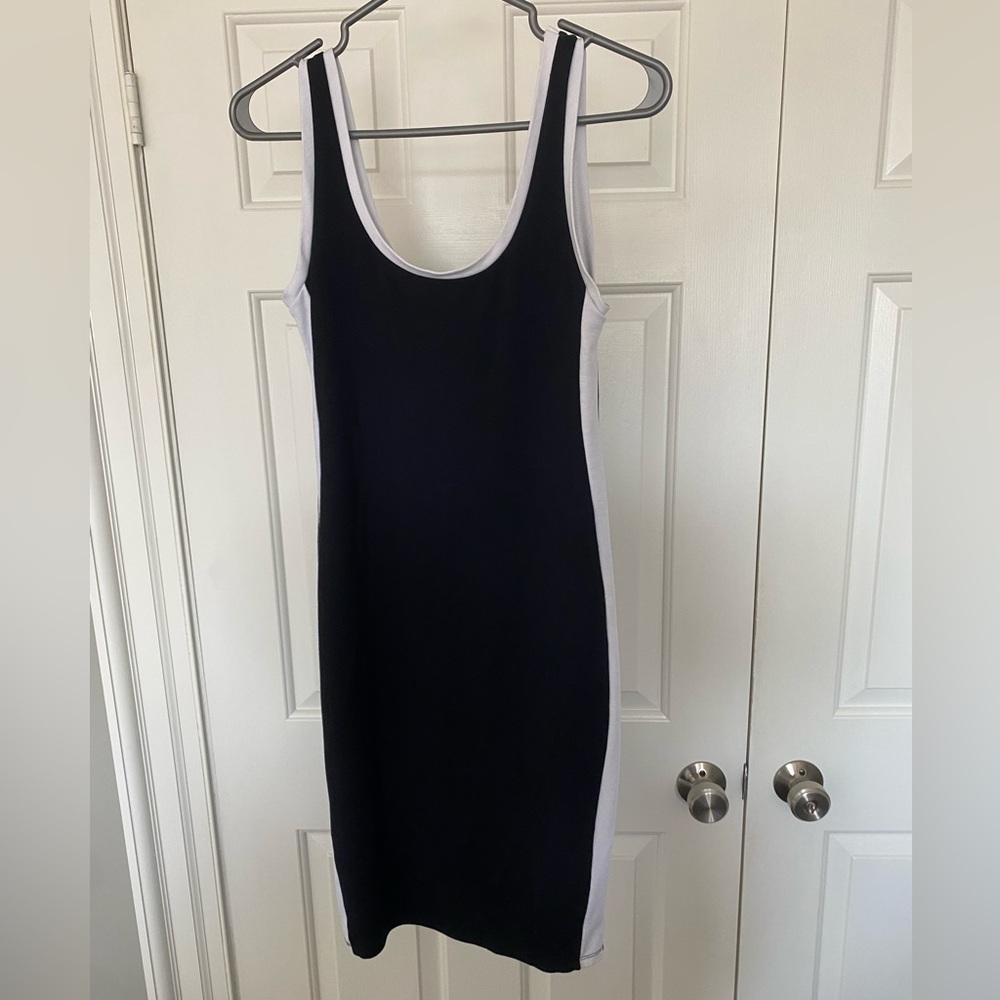 Elegant Black and White Dress